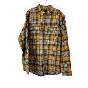 George Yellow Combo Mens Buttoned Down Shirt